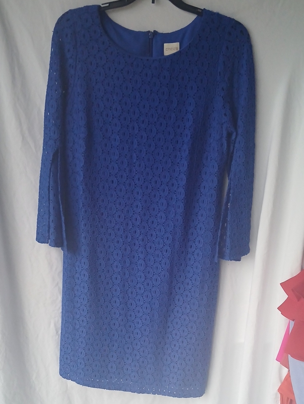 Chico's Cobalt Blue Lace Shift Dress